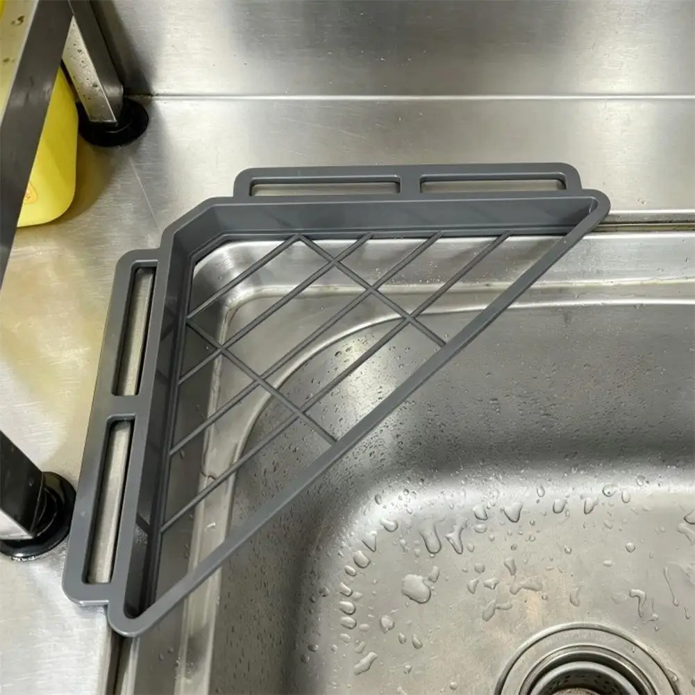 Sink Corner Rack Waterproof Rust-Proof Hollow Drain Holder For Sponge Soap Dishcloth Storage Box Accessories