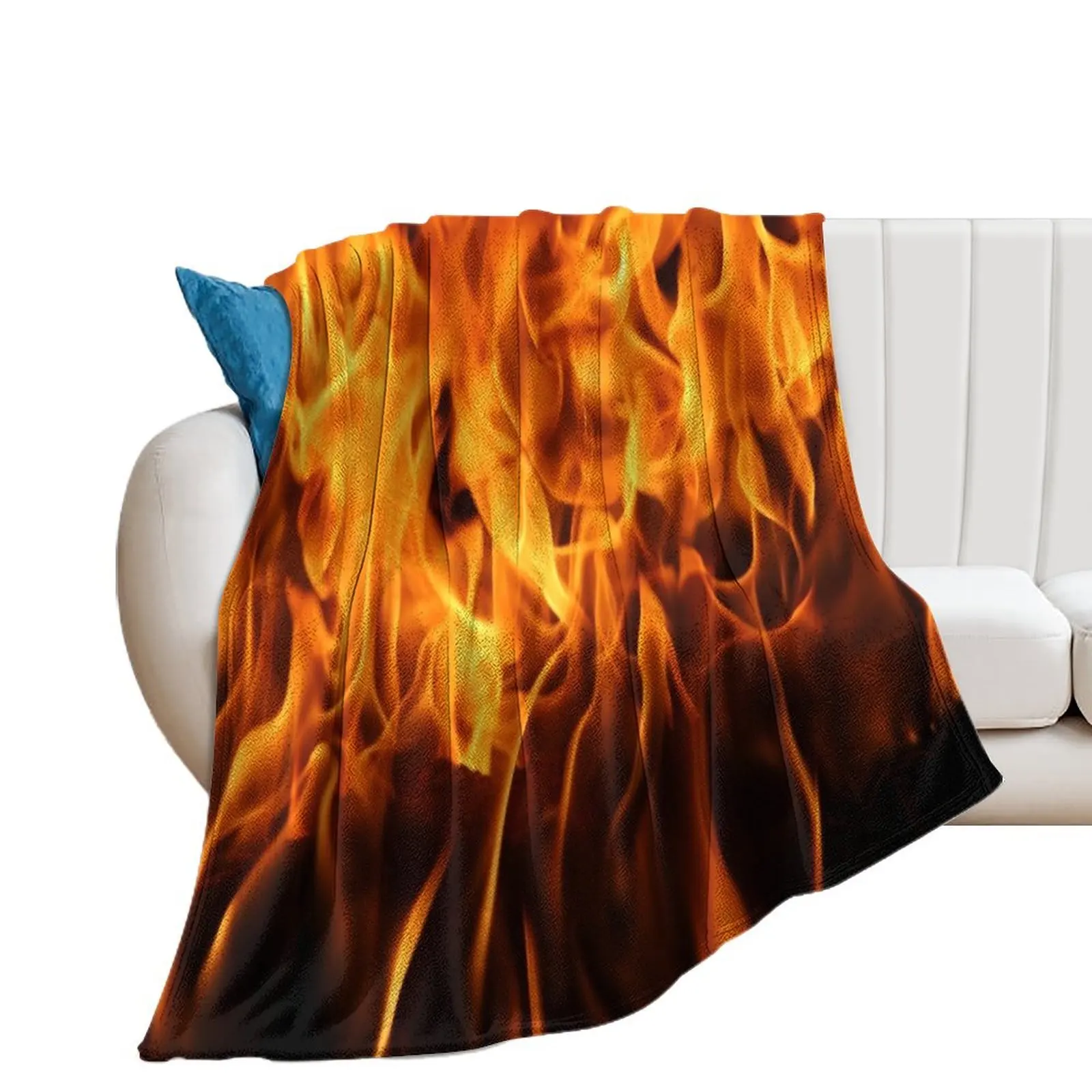 Fire flames Throw Blanket Quilt Flannel Blankets