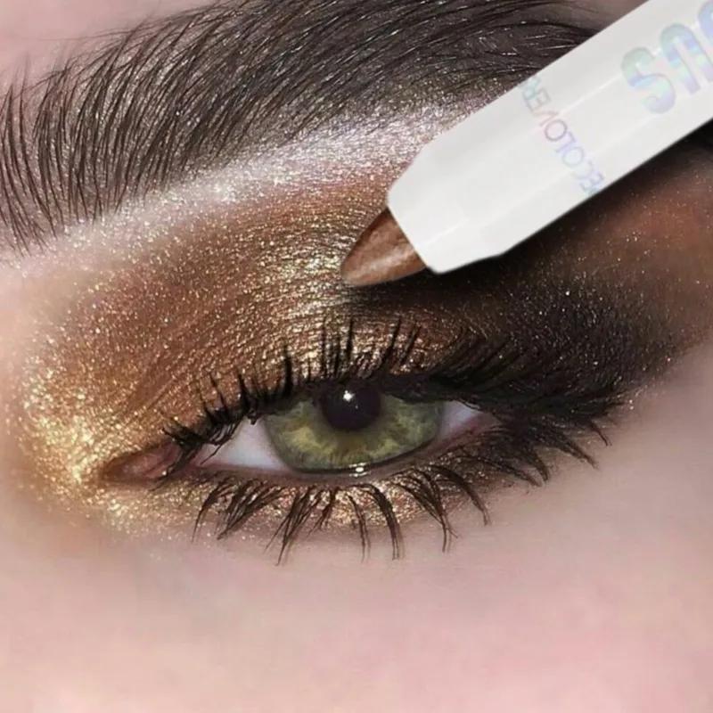 Oogschaduw Ooglidverhelderende pen - Markeerstift Matte parelachtige witte oogmake-uppen met glitter - Verbeter de look van uw oog