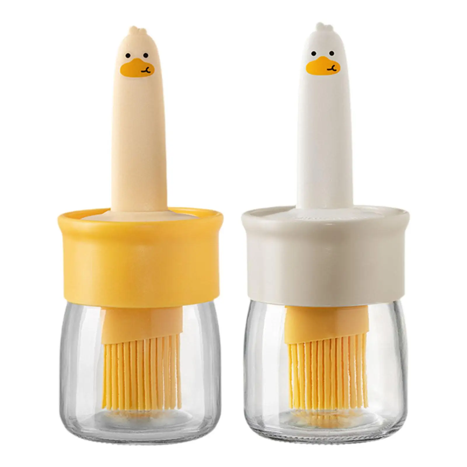 Oil Dispenser Bottle with Brush Baking Barbecue BBQ Pastry Brush Silicone Basting Brush for Honey Seasoning Marinade Oil Butter