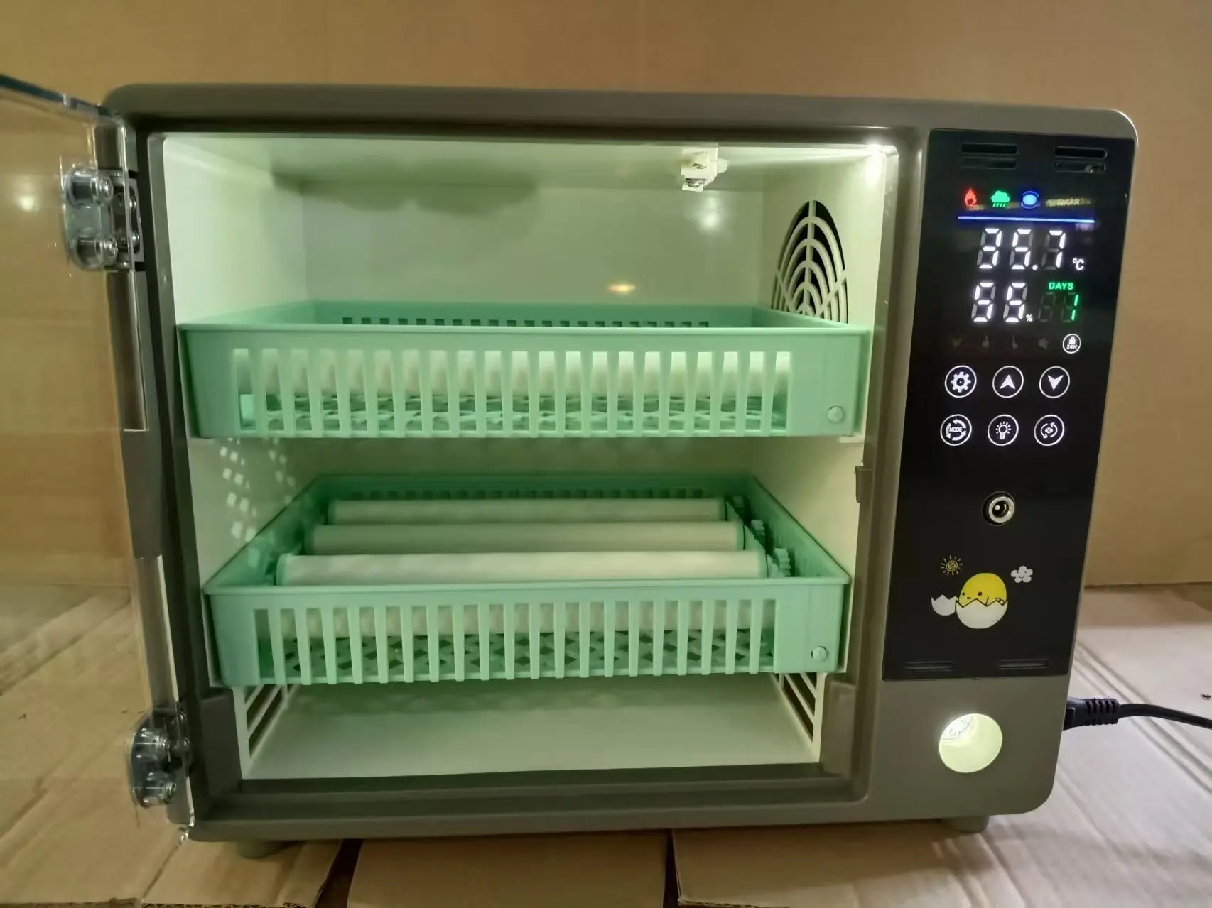 

Инкубатор STLFAutomatic на 50 мини-яиц с двойным питанием и подачей воды для птичьих и утиных яиц, новый