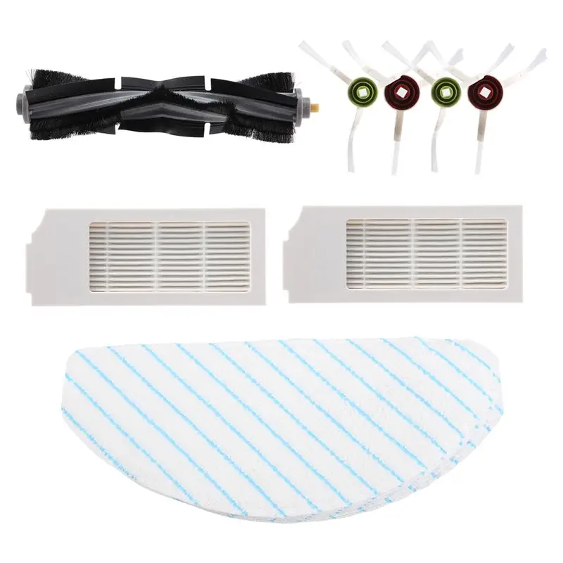 Replacement Roller Brush Kit 4 Side Brushes HEPA Filter for Ecovacs Deebot T10Plus Robot Vacuum
