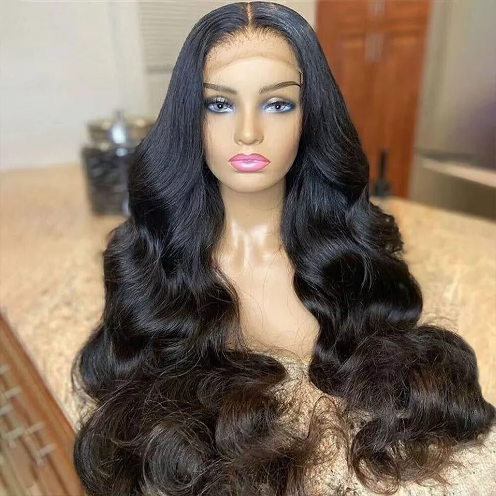 

Wigirl 180% Body Wave 13x4 HD Transparent Lace Front 100% Human Hair Wig 13x6 Lace Frontal Wigs 30 40 Inch Pre Plucked For Women