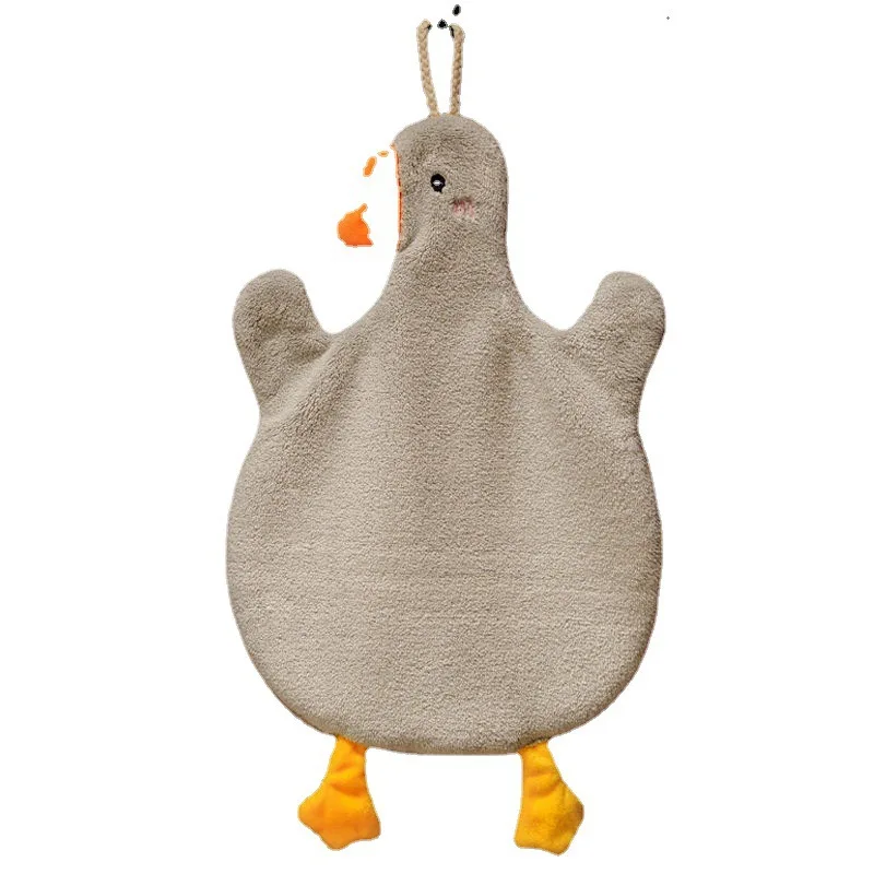 Microfiber Goose Hand Towel - Highly Absorbent, Quick-Dry & Decorative  for  Kitchen/Bathroom ,  Includes  Hanging Loop