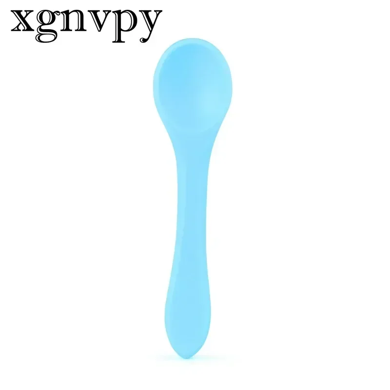 

Xgnvpy Baby Soft Silicone Spoons - BPA-Free Food-Grade Safety Utensils, Cute Solid-Color Feeding Tool for Boys, Girls & Toddlers