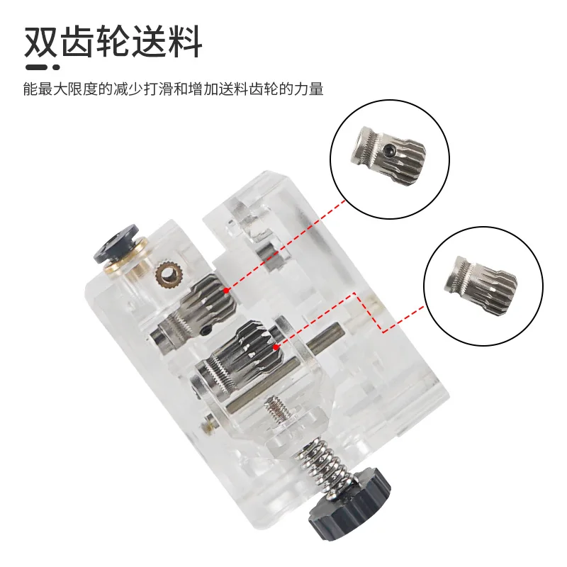 ملحق الطابعة ثلاثية الأبعاد: طارد شفاف BMG - مخفض تروس مزدوج، مناسب للخيوط المرنة #3