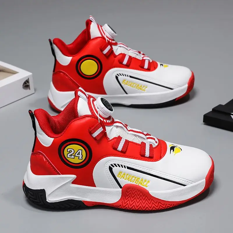 Kids Basketball Shoes Breathable Waterproof High Top Sneakers Outdoor Running Sports Shoes for Boys Girls Autumn School Footwear
