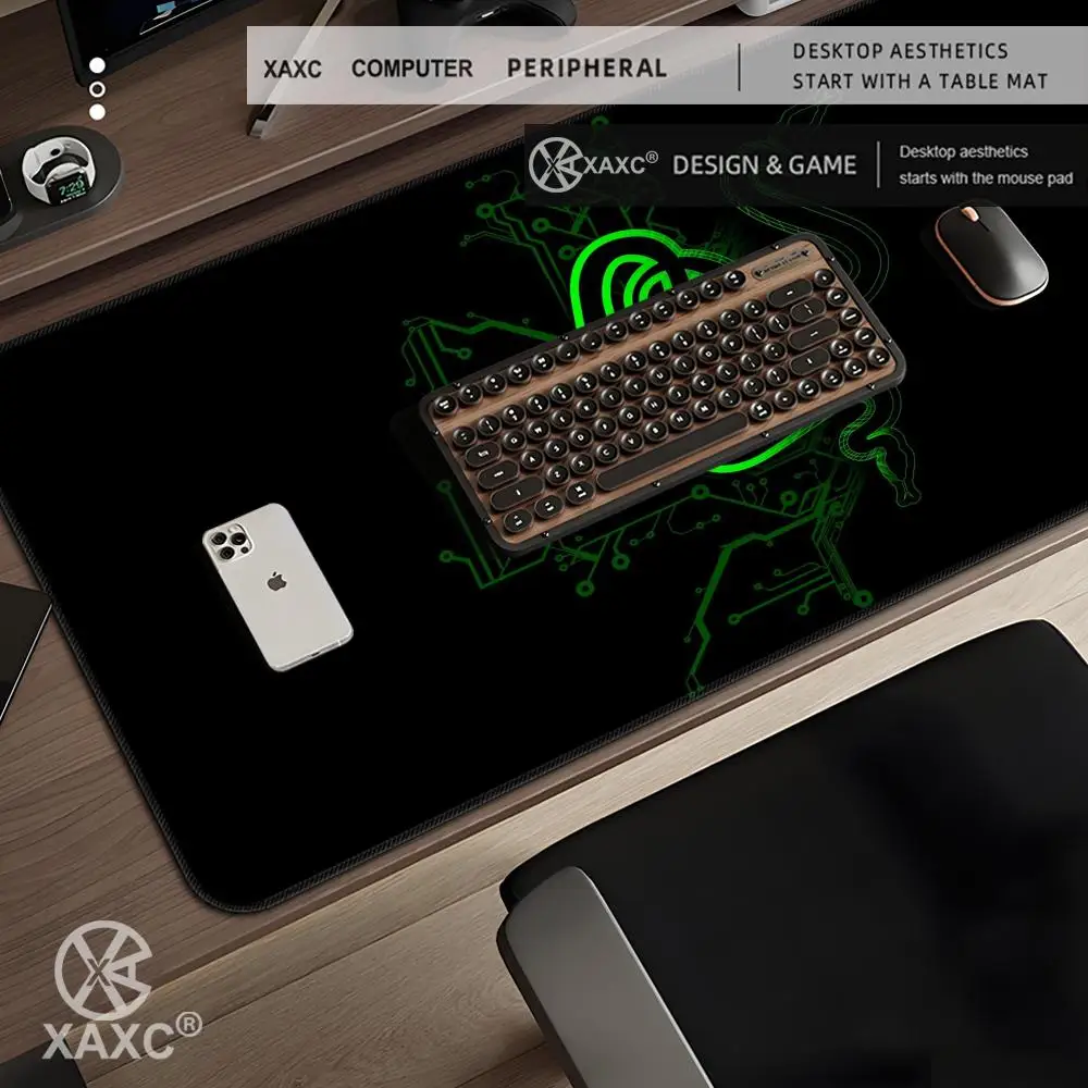 XXL R-Razer Snake Mouse Pad Large Keyboard Mouse Desk Pad Non-slip Rubber Gaming Mouse Pad Laptop Mouse Carpet HYBXXC
