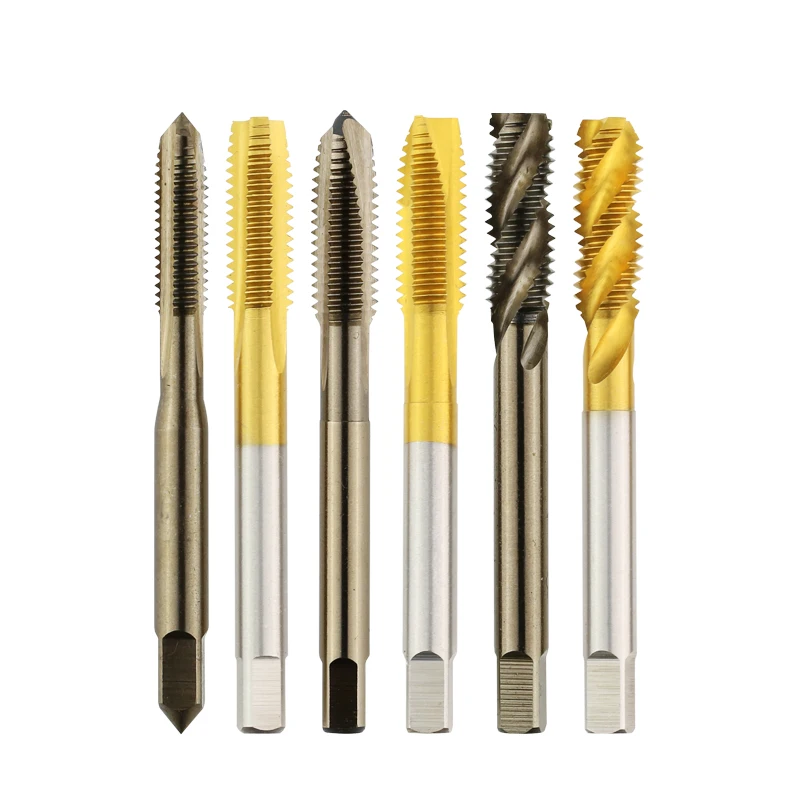 

ABAOTE Machine Thread Tap Metric Plug Cobalt Titanium Coating M2-M20 Metalworking Tools Straight Groove Spiral Flute Screw Tap