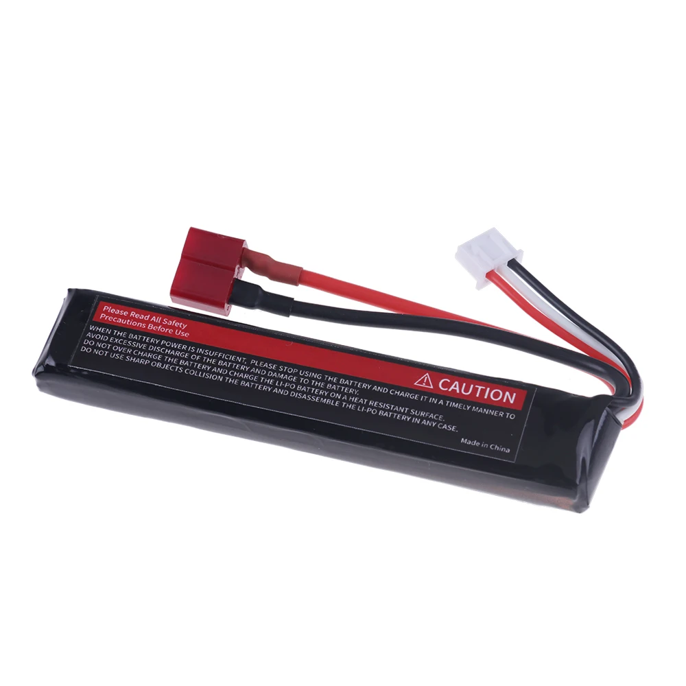 (T Stecker) 7,4 v 2500mah 30c Wasser pistole Lipo batterie mit Ladegerät 2s für akku mini airsoft bb Luftpistole elektrische Spielzeug pistolen Teile