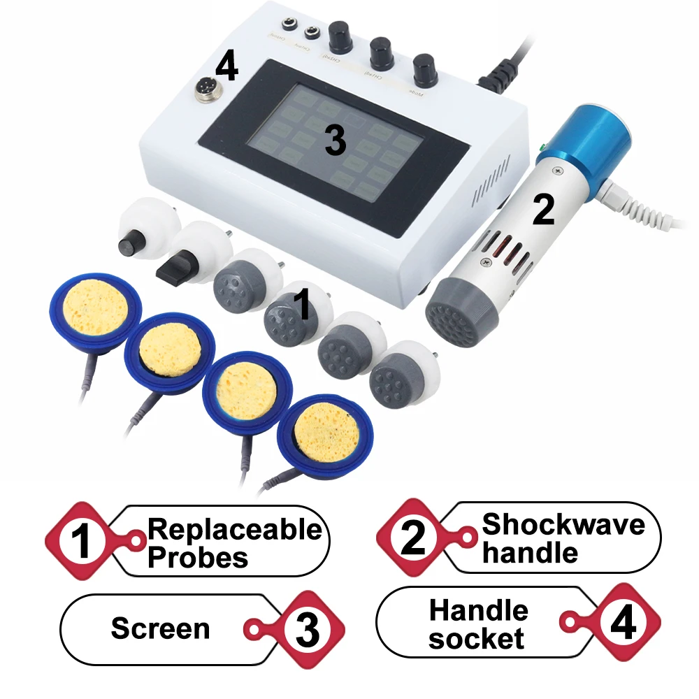 300MJ Shockwave Therapy Machine Physiotherapy For Effective ED Treatment Knee Pain Relief New  Shock Wave Muscle Stimulation