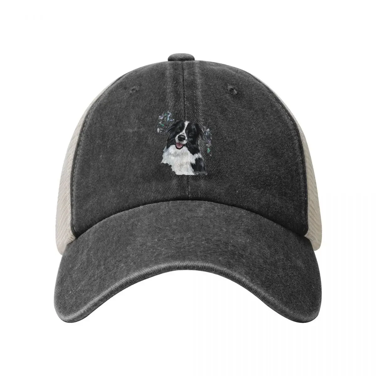 Watercolour Border Collie Baseball Cap Golf Hat Man Hip Hop Golf Cap Trucker Hats For Men Women's