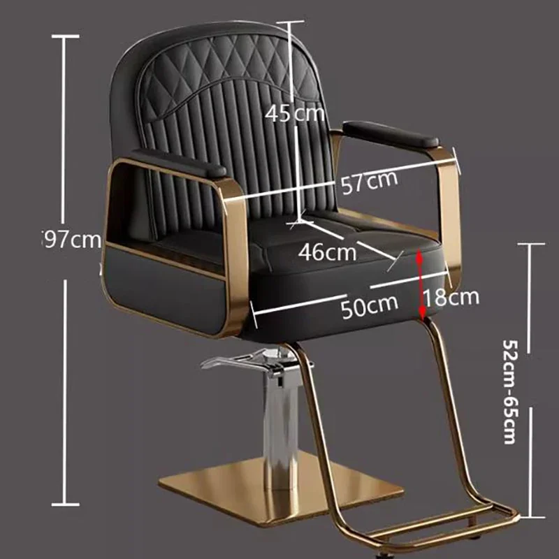 Classic Aesthetic Barber Chair Vintage Men Lifter Retro Salon Chair Trendy Equipment Cadeira De Barbeiro Profissional Furniture