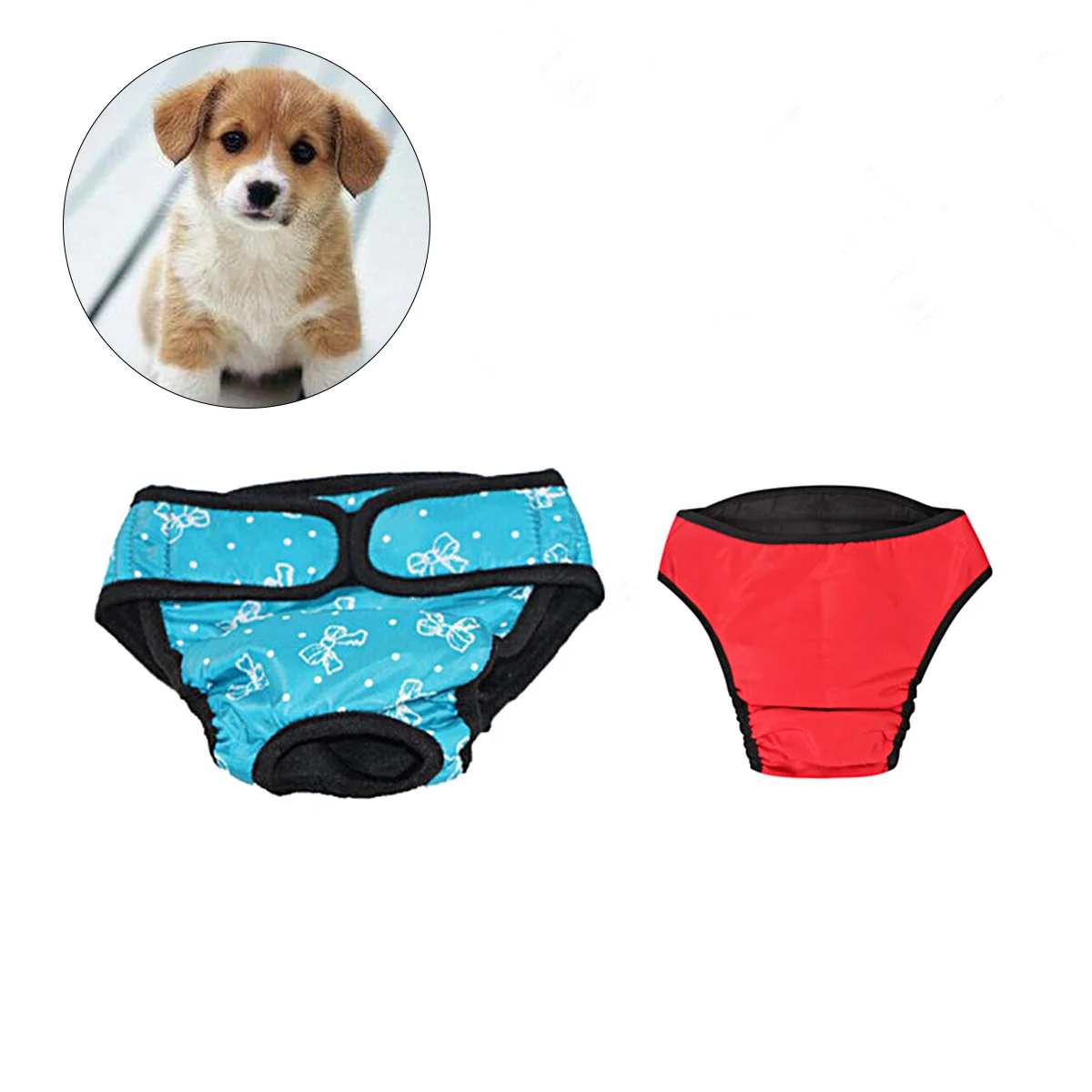 

2 PCS Pet Dog Puppy Diaper Sanitary Physiological Pants Female Dog Shorts Panties Menstruation Size S