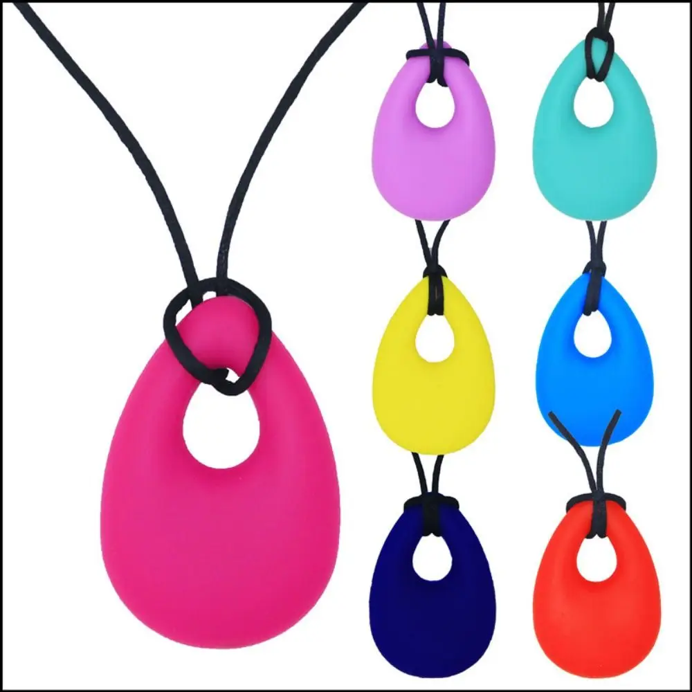 

Teether Biting Toy for Newborn Soother Necklace Anti Autism ADHD Teething Toys Sensory Chewing Pendant Baby Chewy Necklace