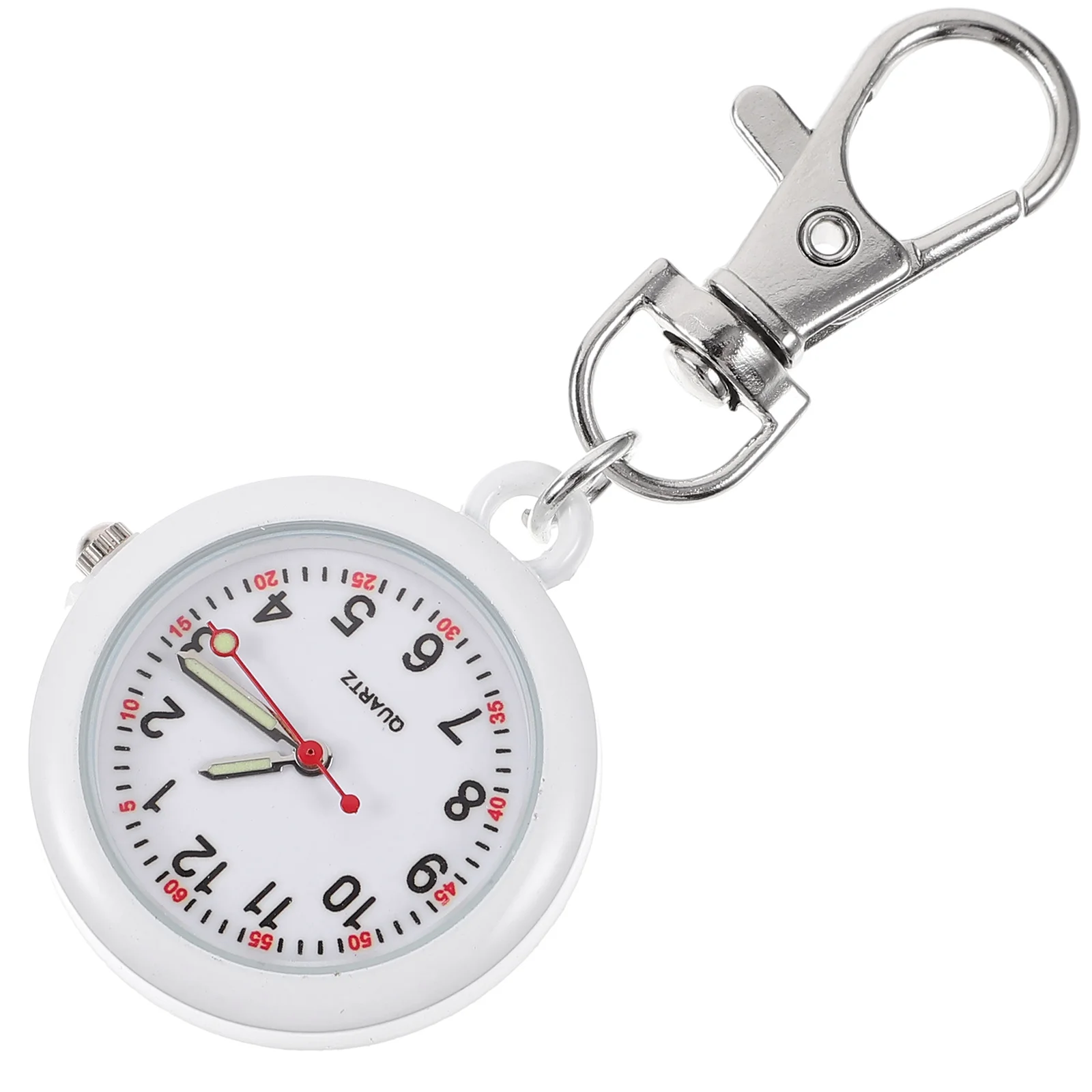 Exquisite Finish Clip on Doctor Watch Stainless Steel Silicone Watch for Nurses Nursing Student Essential Accessory