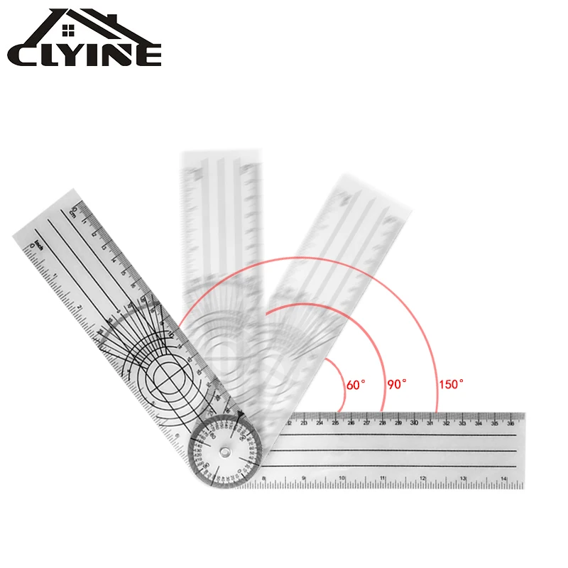 

360 Degree Goniometer Angle Medical Spinal Ruler Inclinometer Ruler Protractor Mechanical Angle finder Measuring Tool 0-140mm