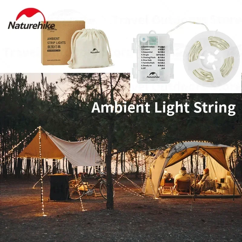 

Naturehike Outdoor Atmosphere String Lights 8-Speed Adjustable Mode Portable Storage Camp Multi-Functional Battery Lights 100