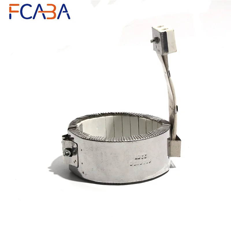 FCABA Ceramic Band Heater 100*80mm(D*H) 220V 1200W High Quantity Heating Element for Injection Molding Machine