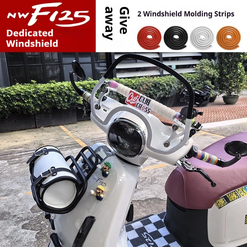 For Wuyang Honda F125 NW F125 Racing Windshield Front Fairing Anti-Scratch Hard-Coated Trim Accesorios Moto