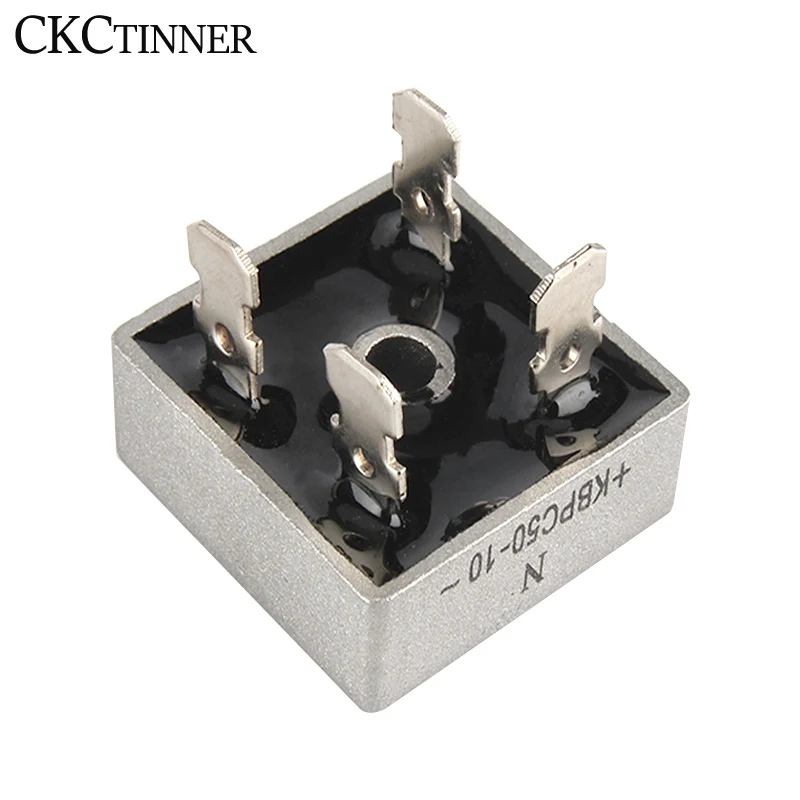 2 قطعة KBPC0510/1010/1510/1510/2010/2510/3010/3510/5010 لحام دبابيس معدنية حالة مرحلة واحدة نصف موجة مقوم الجسر الثنائي #5