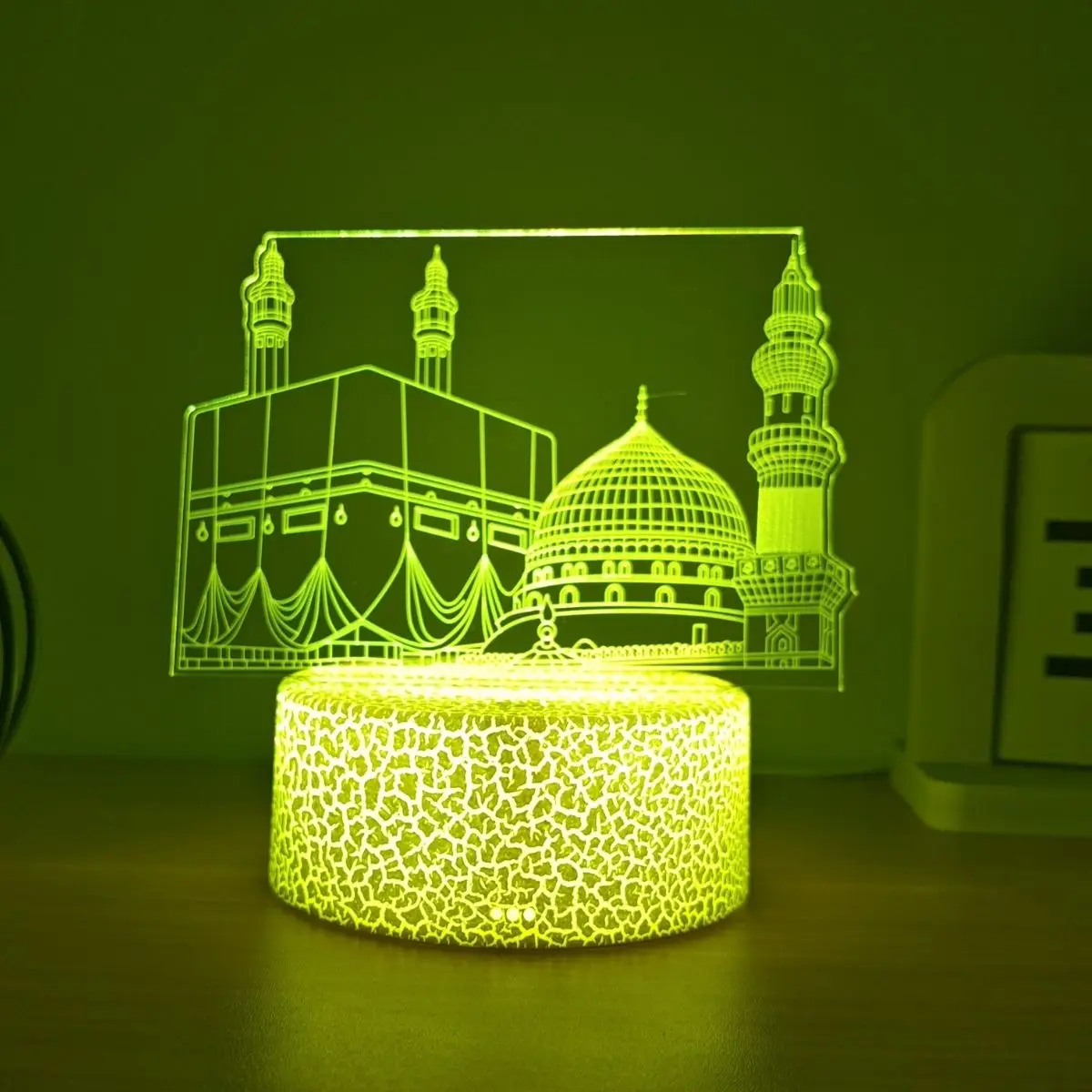 USB اللمس سبعة ألوان التدرج القلعة 3D ضوء الليل، سطح المكتب، ضوء الديكور جو غرفة النوم، ضوء الديكور الغرفة #6