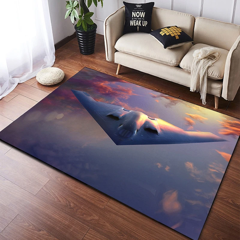 America B-2 Bomber Print Carpet Entrance Hallway Doormat Bedroom Bedside Rug Living Room Carpet Kitchen Bathroom Anti-slip Rugs