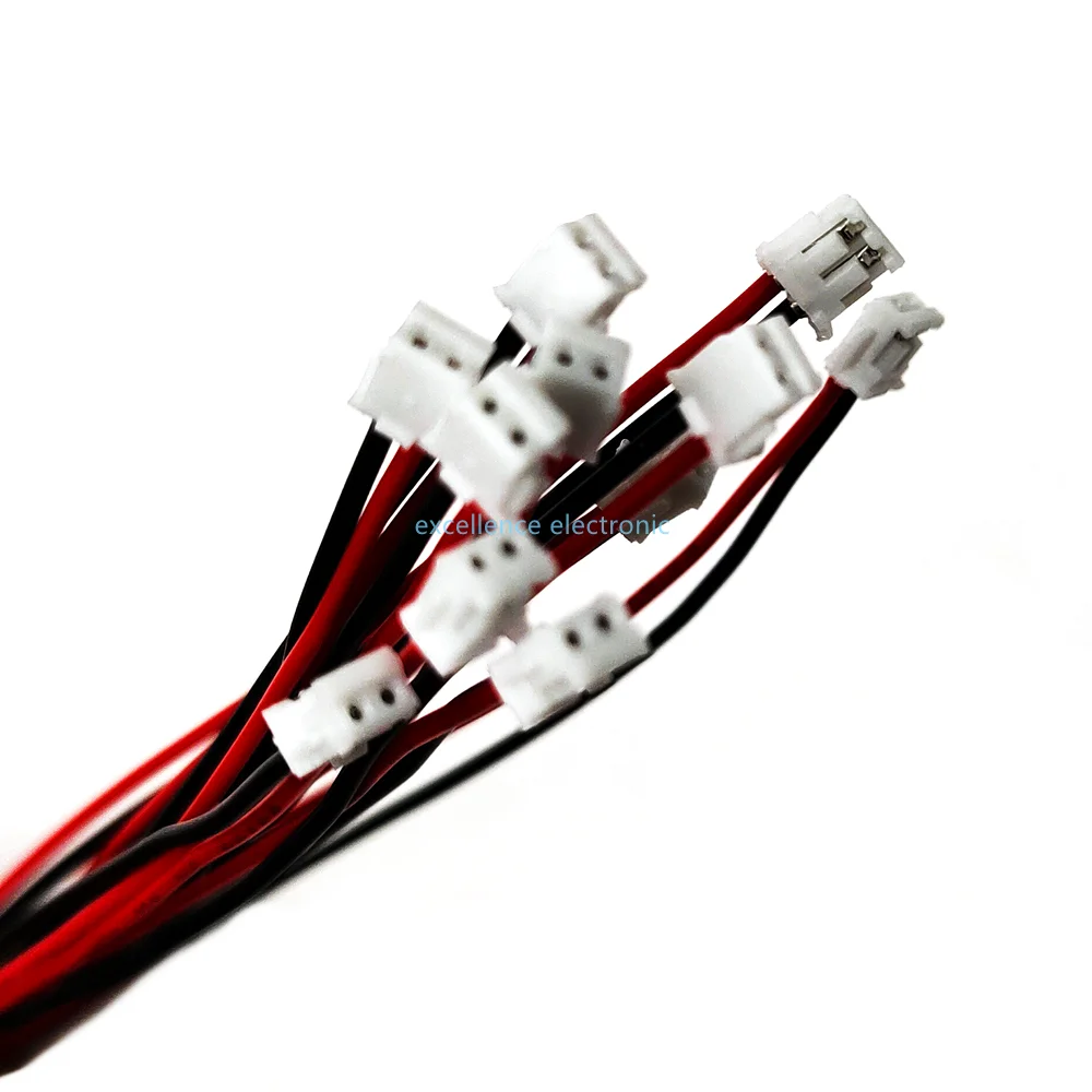 10pairs JST ZH1.5mm 2PIN Micro Electrical Male and Female Connector Plug with 150mm 24AWG Wire Cables