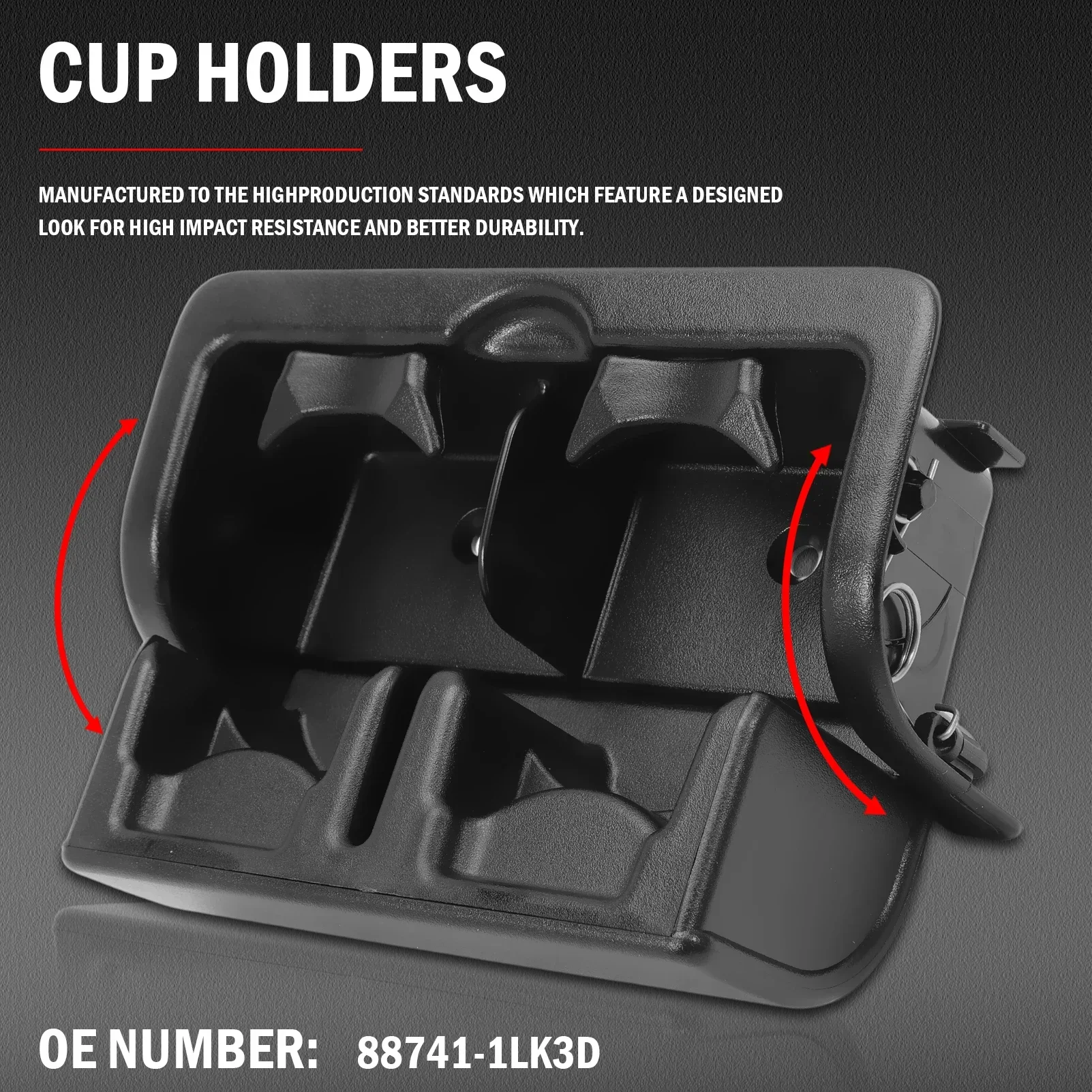 

Rear Console Cup Holder for 2012 2013 QX56 2014-2018 QX80 2017-2019 Armada 88741-1LK3D 887411LK3D