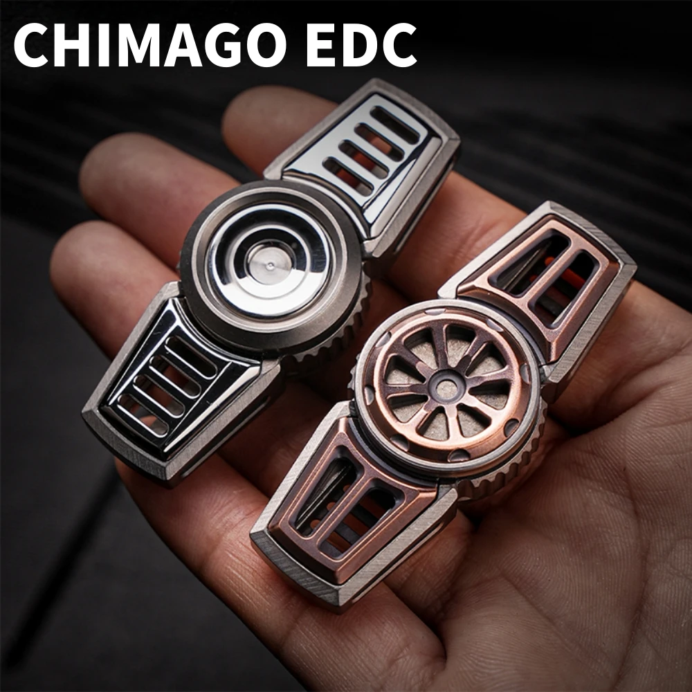 CHIMAGO EDC Reverse Flash Two-Bladed Fidget Spinner Stress Relief Toy Original Designs Gyro Fidget Toys Adults Metal