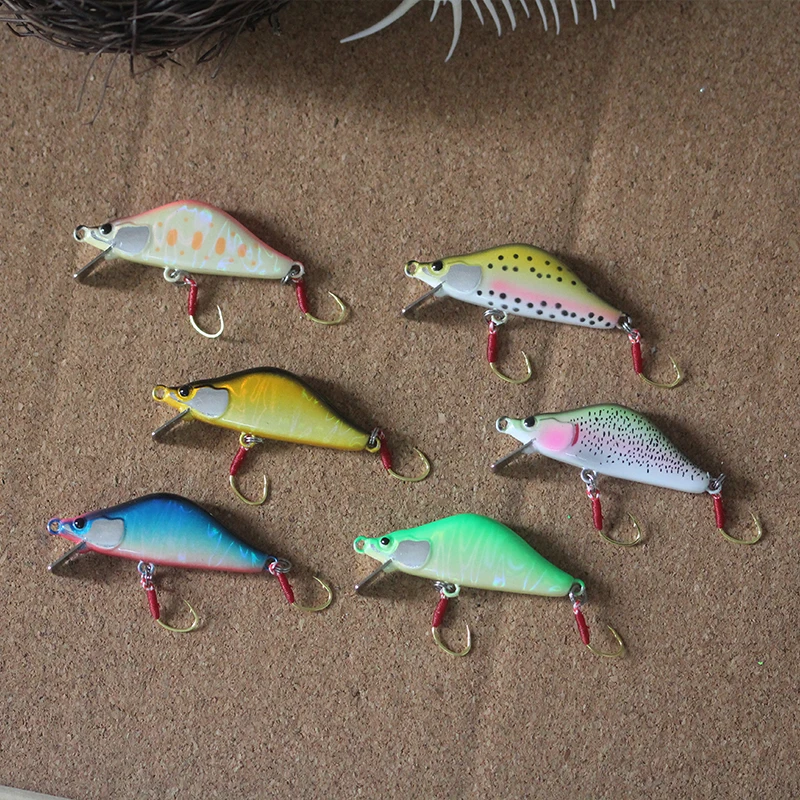 Japanese Design Plastic Sinking Minnow Fishing Lure 50mm 4g Plug Hard Bait Wobbler Crankbait Pesca Fishing Tackle SwimBait