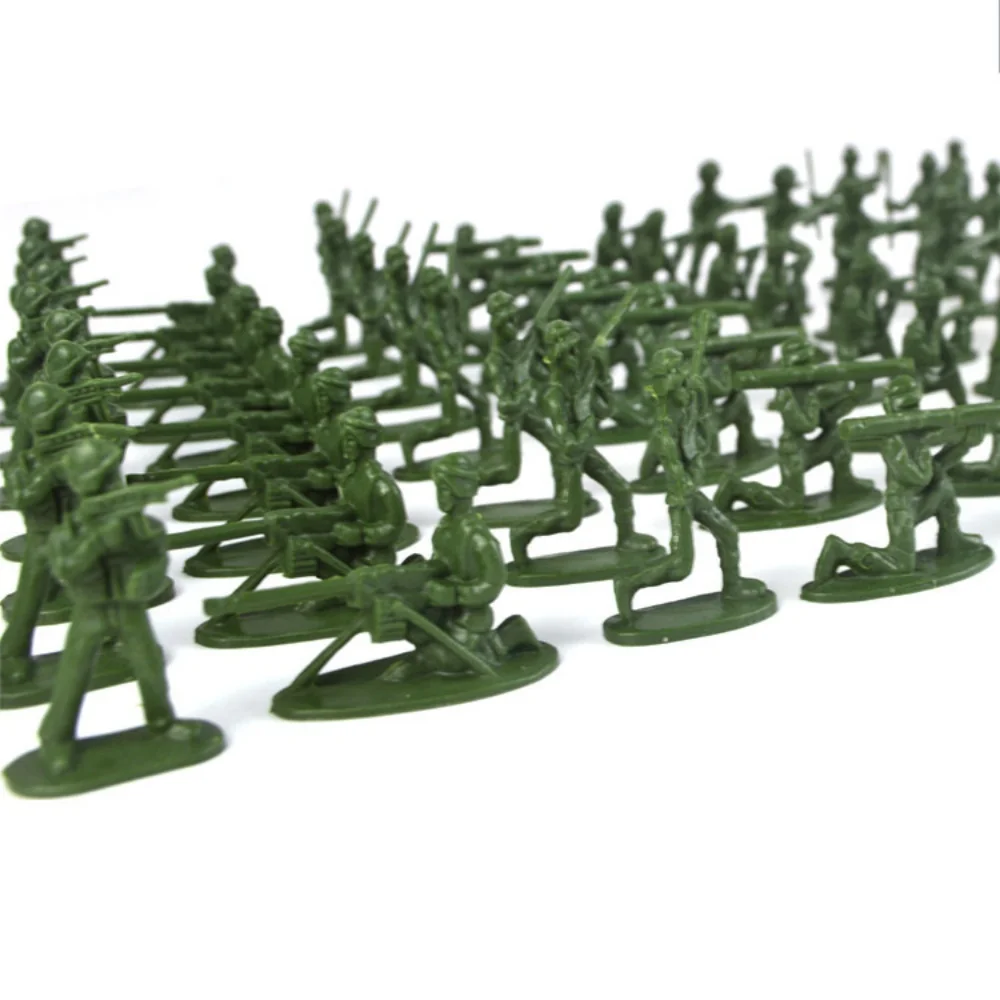 100 stuks militaire speelset plastic speelgoed soldaten mini krijger elite force actiefiguur speelgoed voor spelende kinderen cadeau