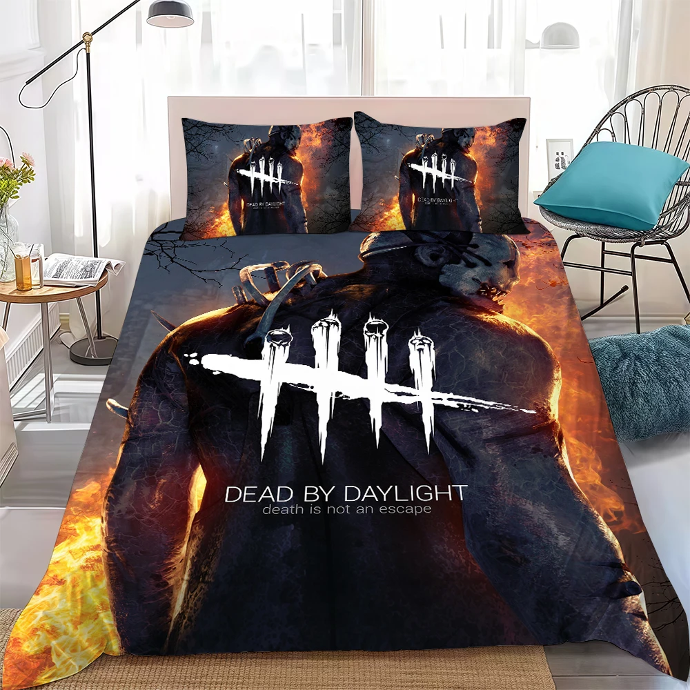 D-Dead by Daylight Duvet Cover Set Home Style Bedding Soft Laundry Cotton Bed 3 Piece Set Student Dormitory Gift