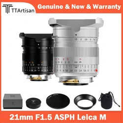 TTArtisan 21mm F1.5 ASPH Full Fame Wide Angle Camera Lens for Leica M Mount Cameras M-M M240 M3 M6 M7 M8 M9 M9p M10