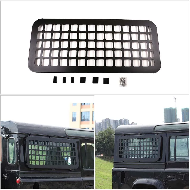 

Aluminum Alloy For Land Rover Defender 110 130 2004-2018 Car Rear Window Glass Armor Shelf Storage Racks Exterior Modification