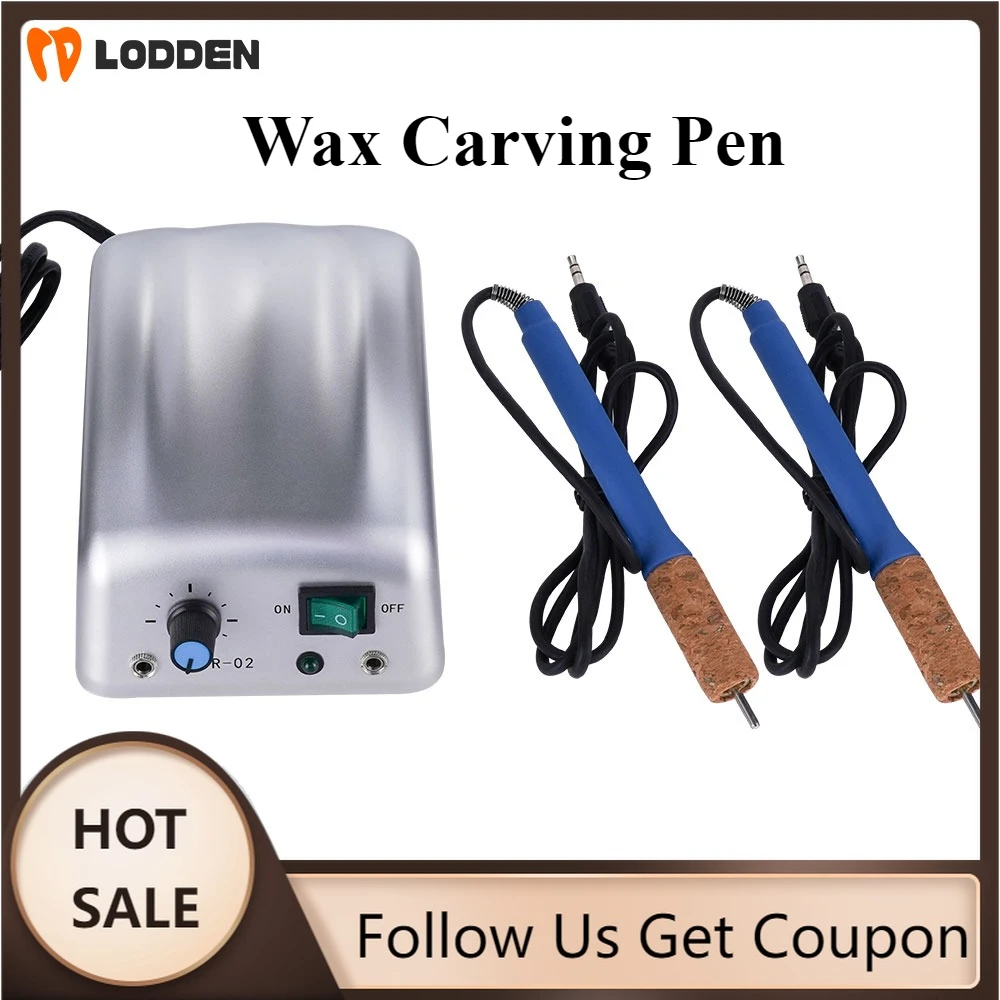 Lodden Electric Wax Carving Pen -R1102 Dental Lab Waxer for Crown/Bridge/Implant Molding, CE Certified Carving Tool with 5 Tips