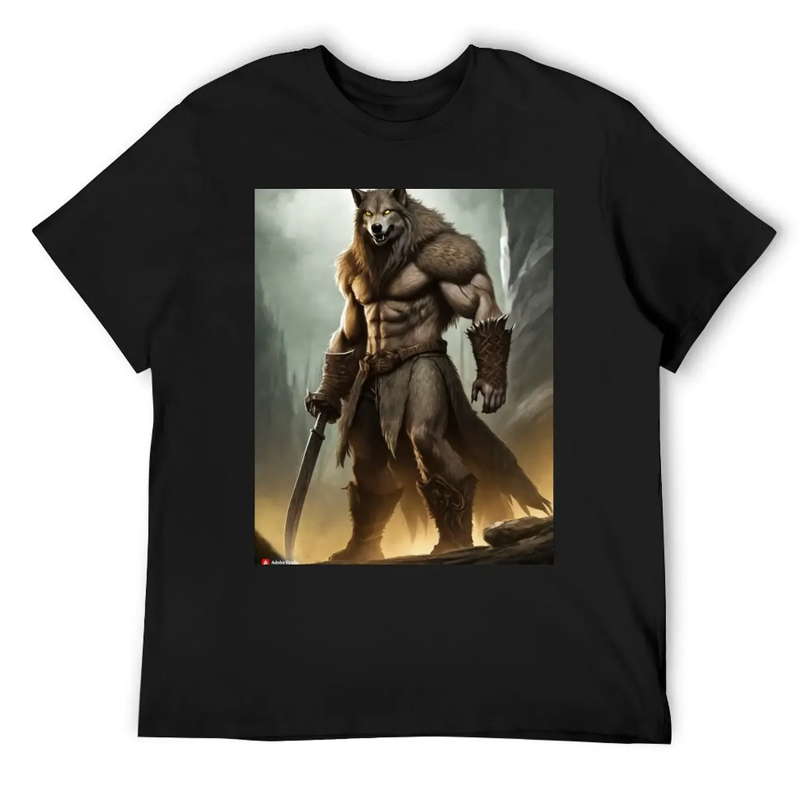 

Werewolf Warrior T-Shirt graphics customs mens cotton t shirts