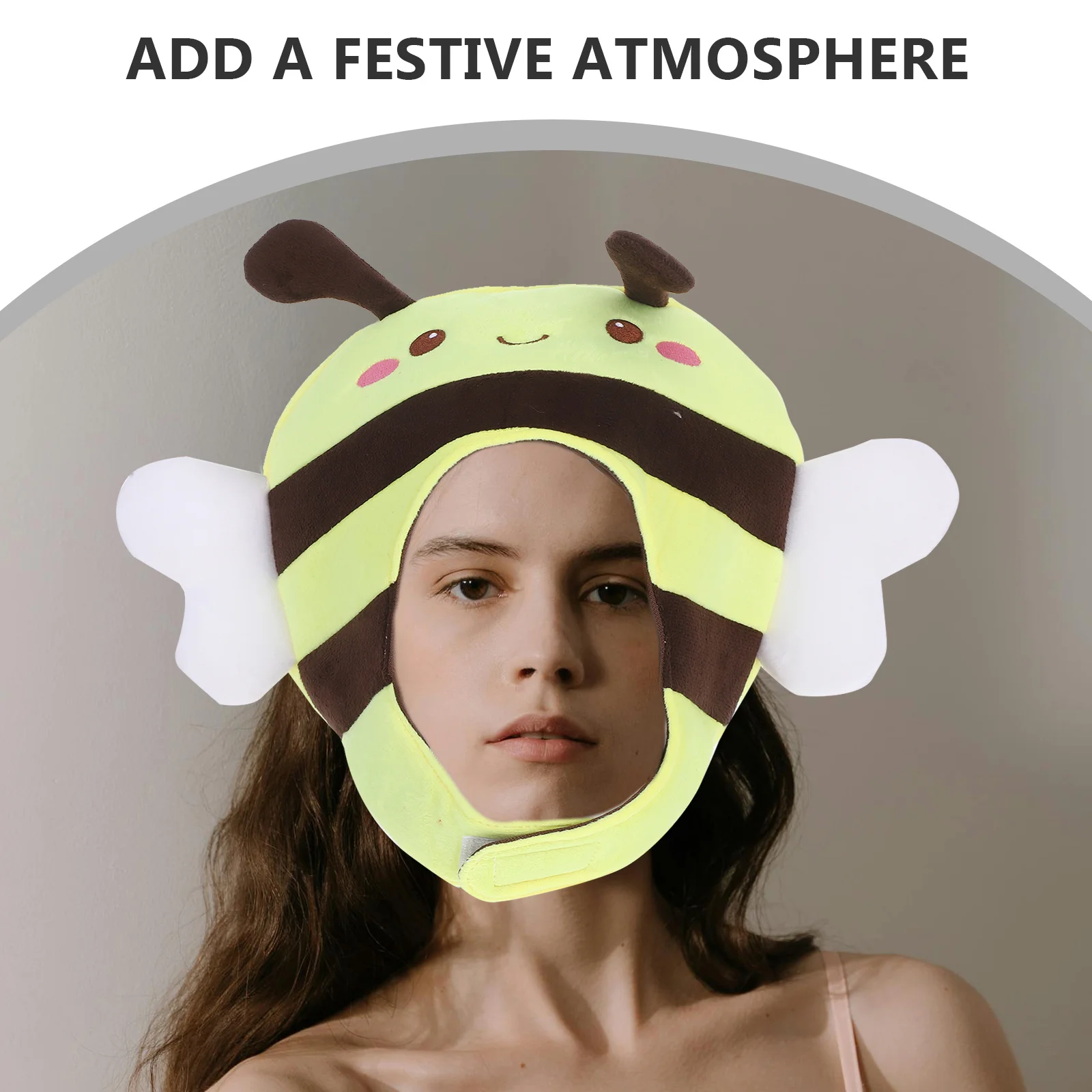 漫画ミツバチの頭飾りかわいい動物コスプレフルヘッドキャップソフト蜂コスチューム帽子パーティー誕生日クリスマス写真小道具