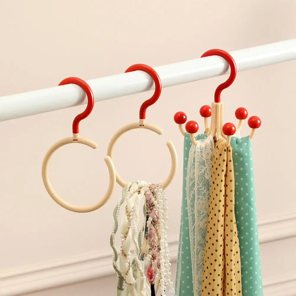 

Gifts Dopamine Clothes Hanger Multifunctional Portable Round Scarf Tie Display Rack Rotatable Storage Hook