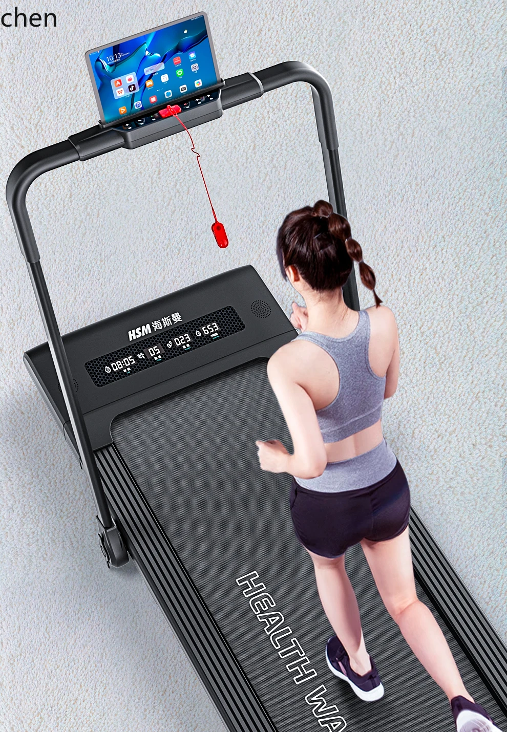 LXC 러닝머신 가정용 소형 실내 전기 접이식 충격 흡수 플랫 남성용 및 여성용 워킹 머신