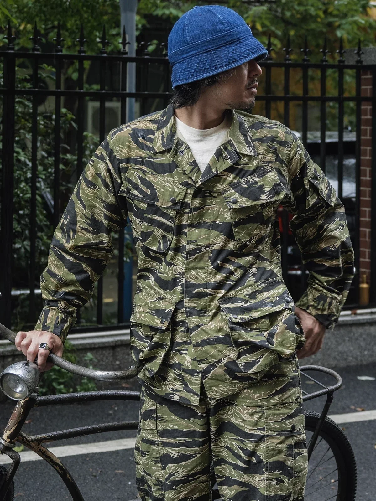 Война во Вьетнаме Ripstop Боевая форма BDU SOG CIDG Нена складная камуфляжная куртка TCU в тигровую полоску