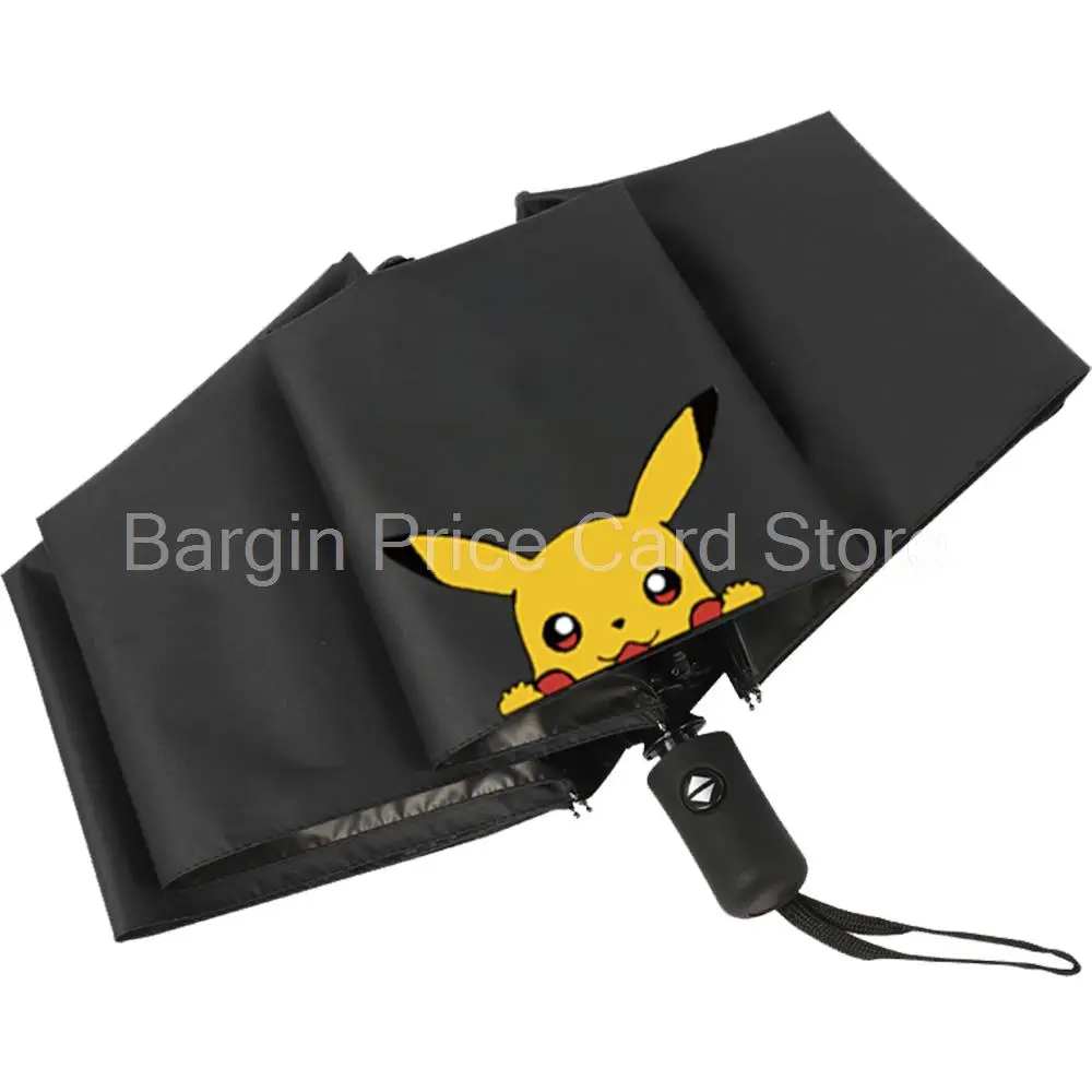 

2023 Pokemon Pikachu Automatic Umbrella Rain and Shine Dual-use Fashion Folding Umbrella Creative Cute Trend Sunshade Umbrella