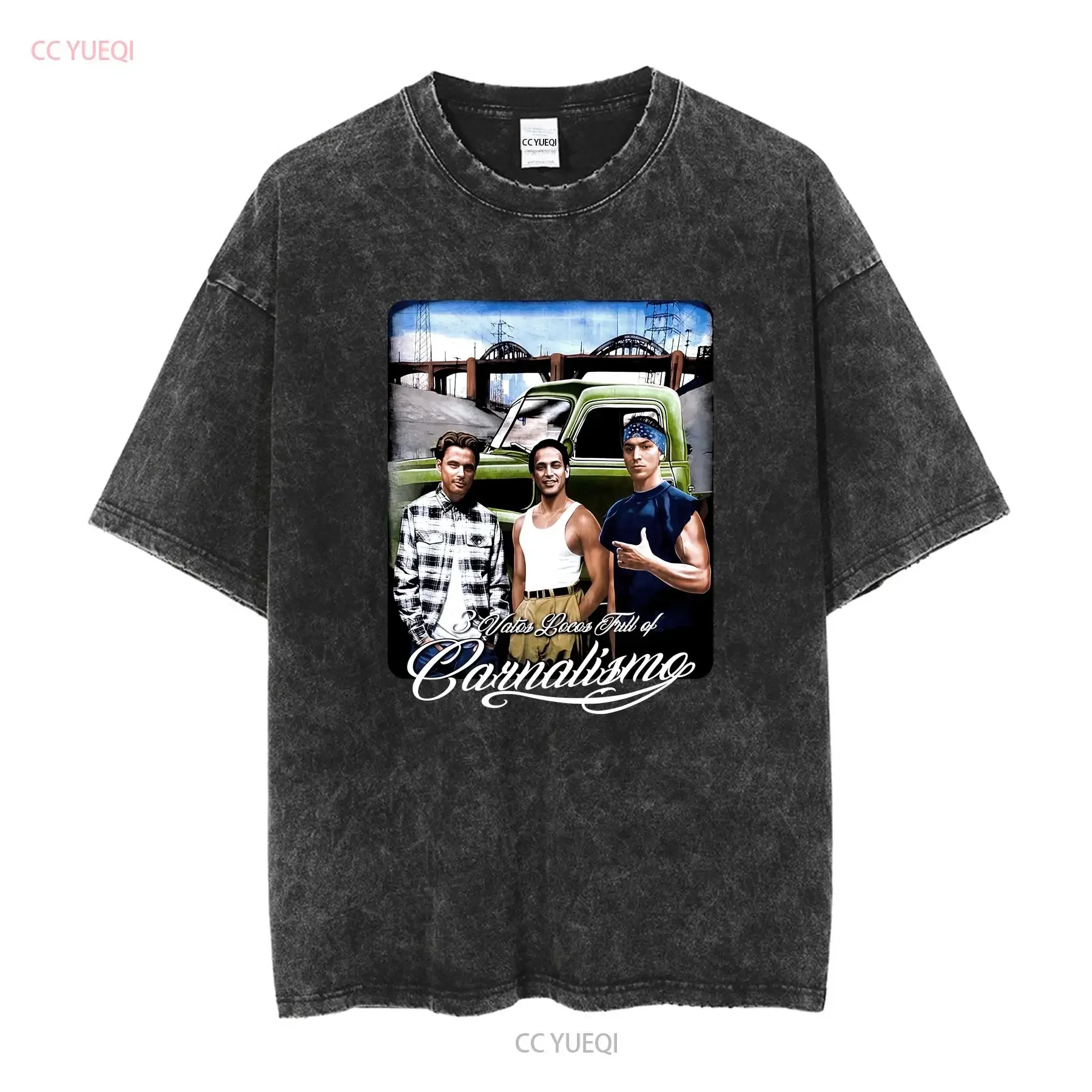 Mens Blood in Out 3 Vatos Locos Full of Carnalismo Movie T Shirt vintage Washed Soft Comfortable Versatile Stylish Unisex