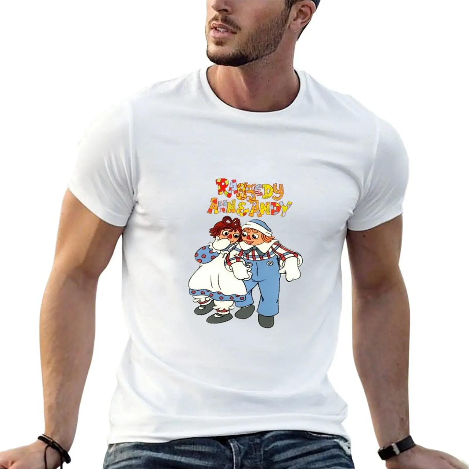 Camiseta Raggedy Ann And Raggedy Andy, camisetas gráficas divertidas para hombre, camiseta gráfica vintage para hombre, camiseta gráfica