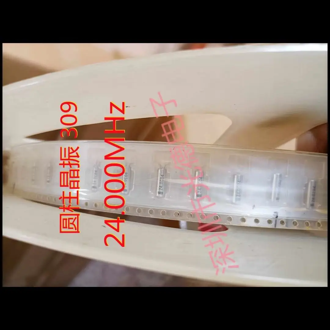 

50pcs/ 24MHZ 3*9MM in-line quartz column crystal oscillator 24M 309 cylinder 24.000MHZ