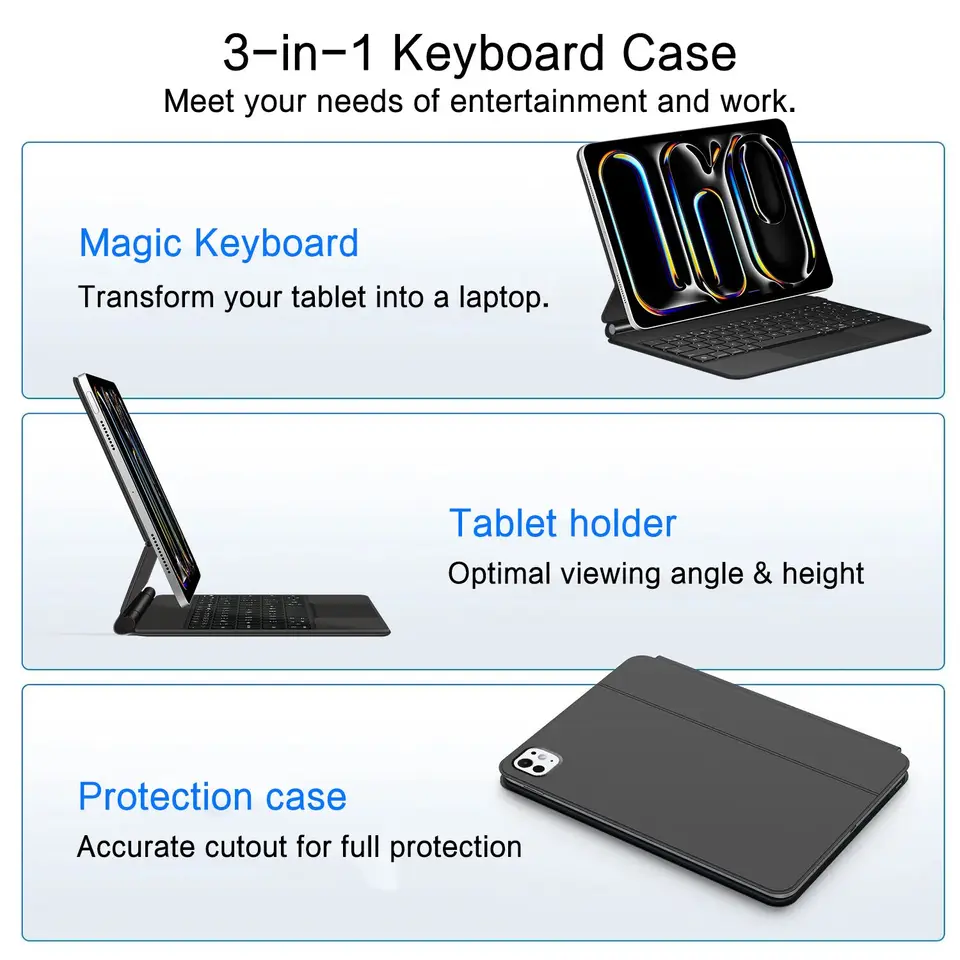 Magic Keyboard For iPad Pro M5 11 Inch 2025 A3357 iPad Pro 11 M4