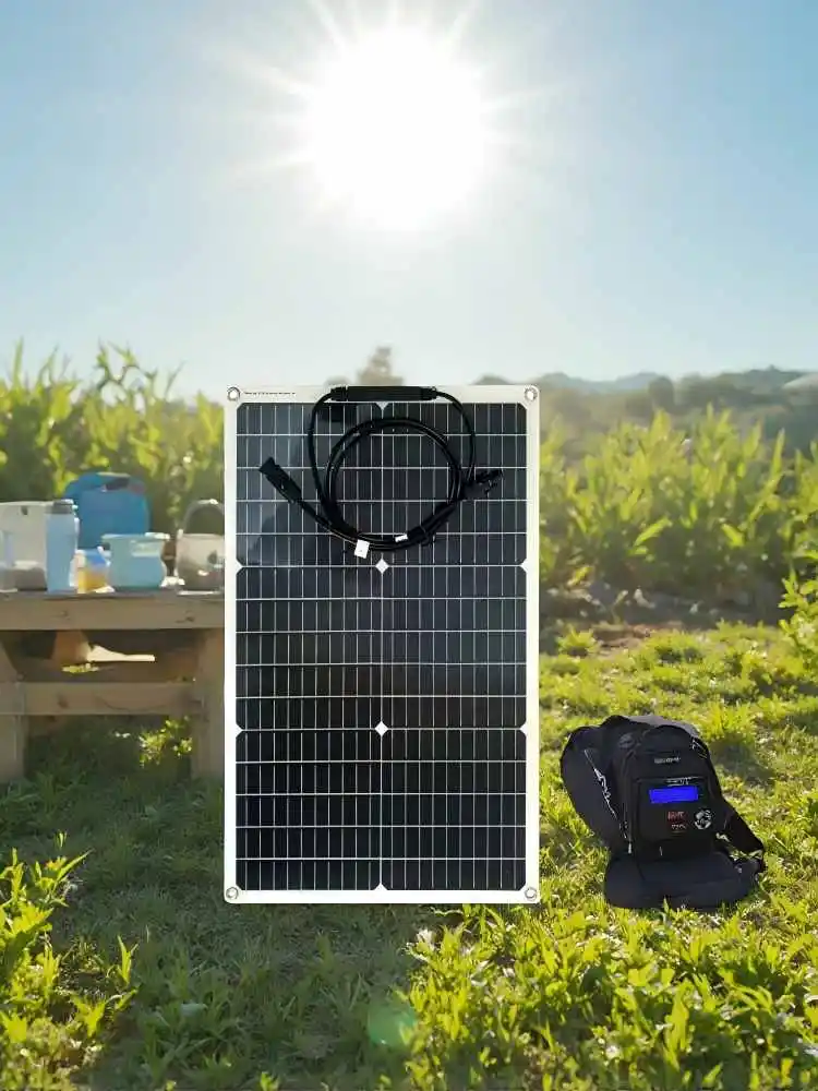 PowMr 40W flexibles monokristallines Solarpanel, 18V, hocheffizientes PV-Modul, ultradünn, leicht, wasserdicht, Solarladegerät für Solarsysteme, Wohnmobile, Autos, Camping, Outdoor-Stromversorgung