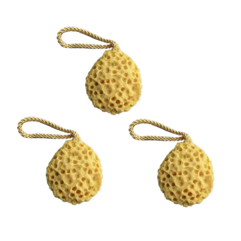 3Pcs Honeycomb Bath Sponge Natural Sea Sponge for Bathing Gentle Exfoliation Deep Cleansing Odor Resistant