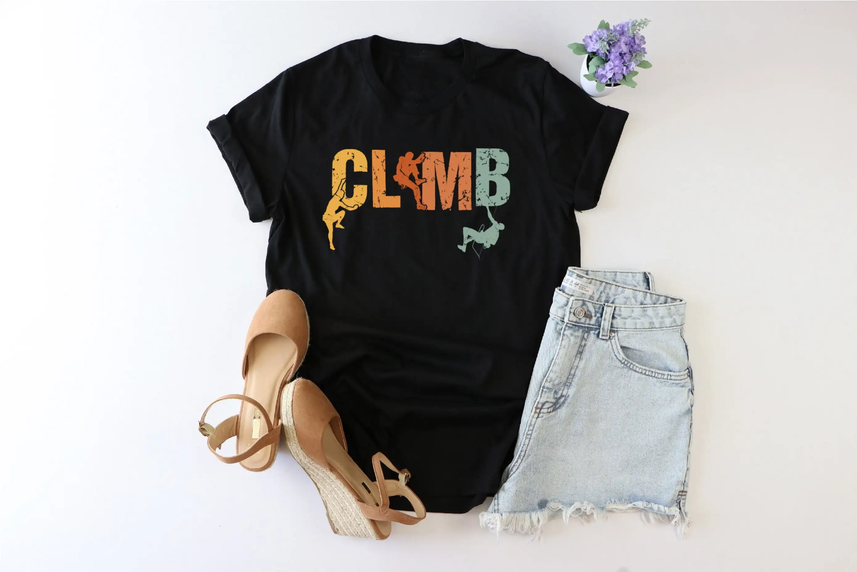 Climb T Shirt Mountain Climber Boulderer Lover Rock Climbing EnthusiasT Mountaineering