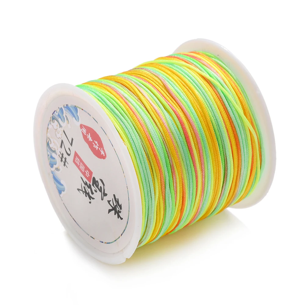 iYOE 45m/Roll 0.8mm Gradient Color Macrame Thread Rope Nylon Cord For Jewelry Making Bracelet Diy Needlework Craft Tassel Charms